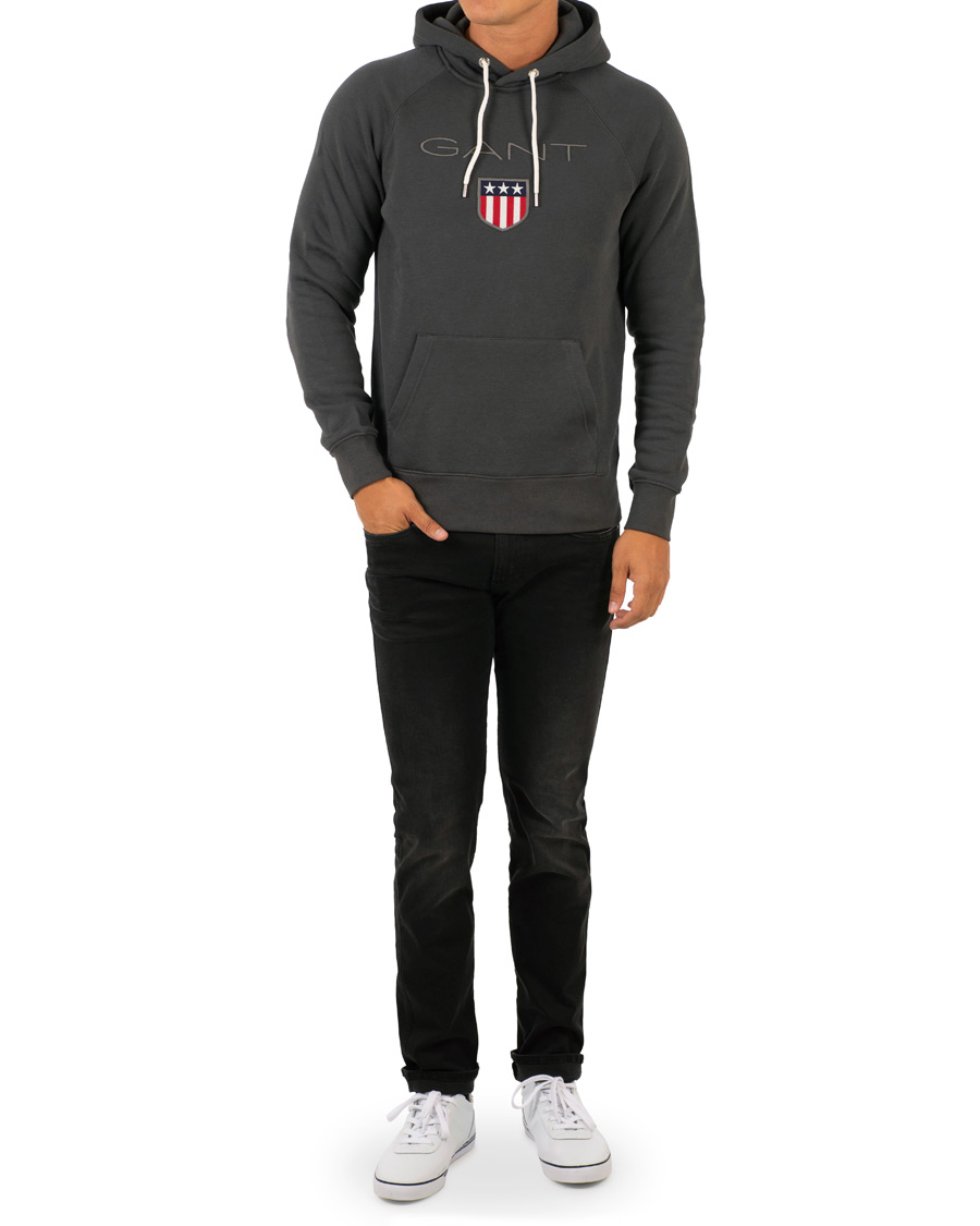 Heren | Truien | GANT | Shield Hoodie Dark Grey