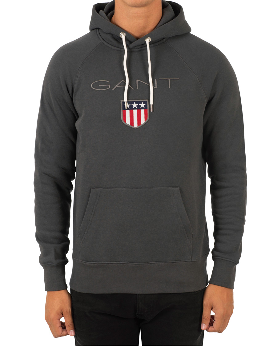 Heren | Truien | GANT | Shield Hoodie Dark Grey