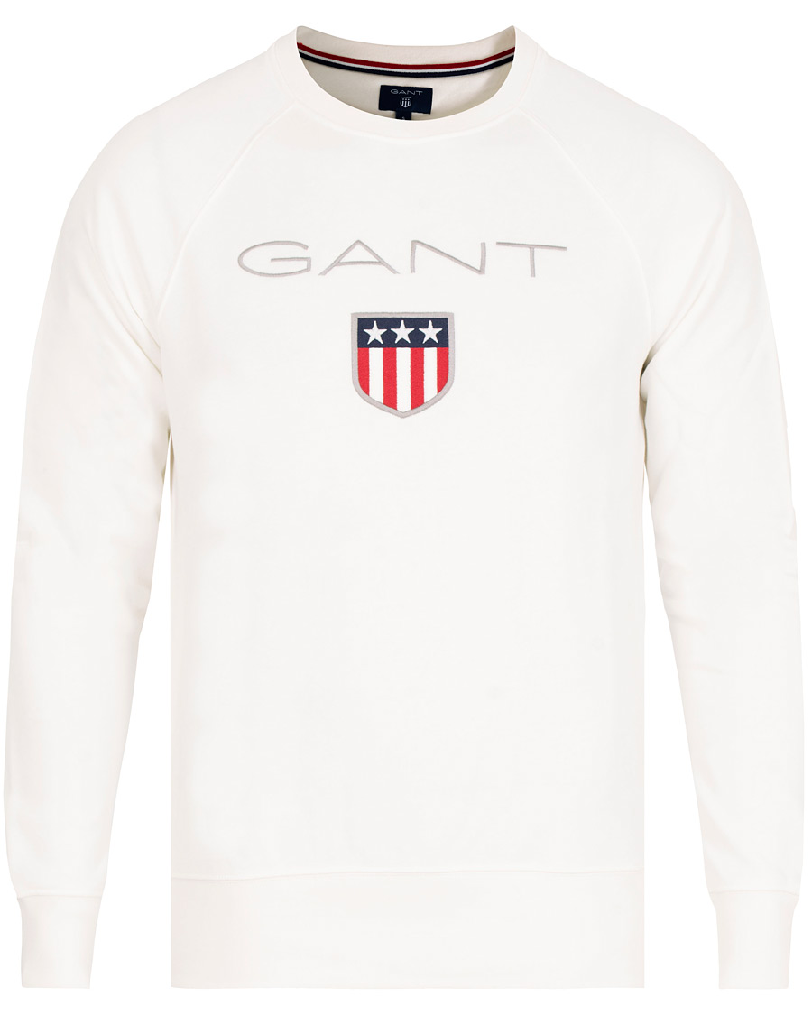 Homme | Pulls Et Tricots | GANT | Shield Crew Neck Sweatshirts Eggshell