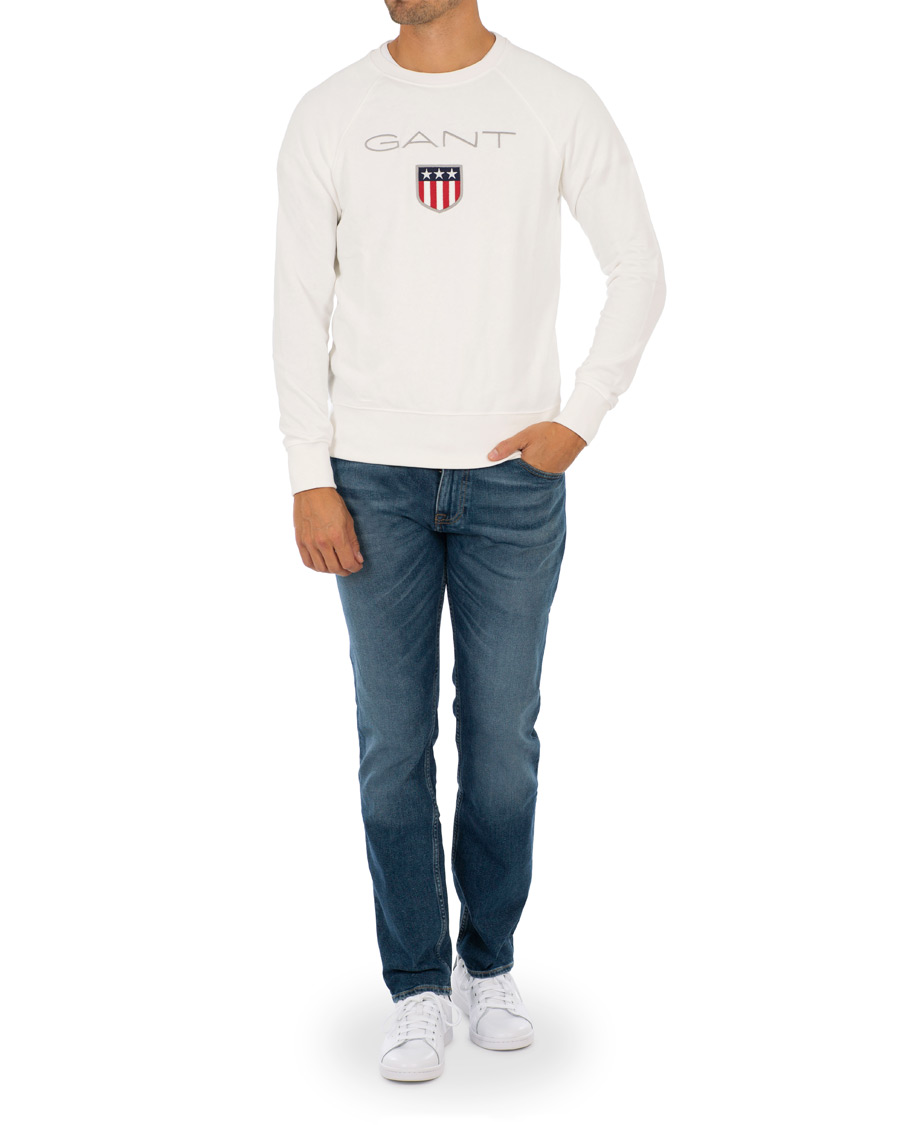 Homme | Pulls Et Tricots | GANT | Shield Crew Neck Sweatshirts Eggshell