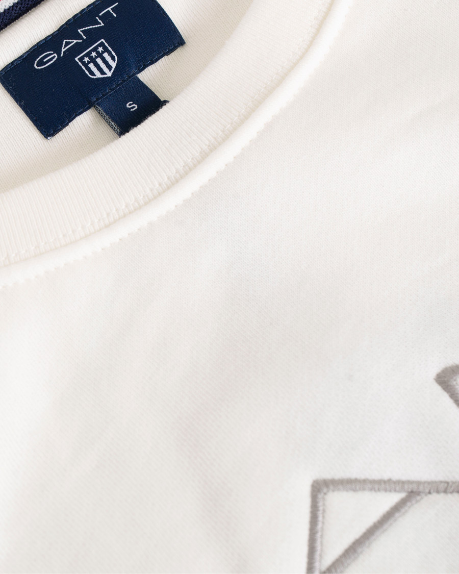 Homme | Pulls Et Tricots | GANT | Shield Crew Neck Sweatshirts Eggshell