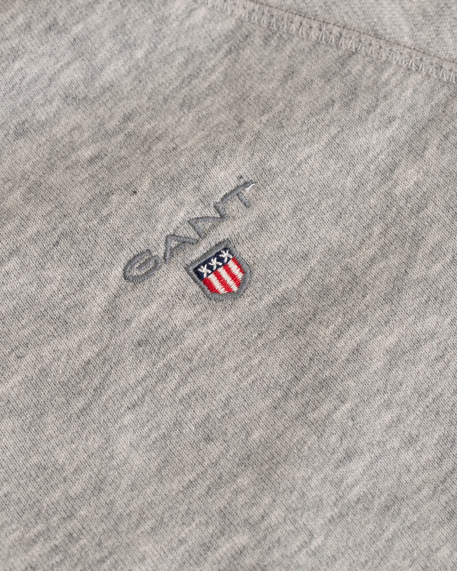 Heren | Truien | GANT | The Original Full Zip Hoodie Grey Melange