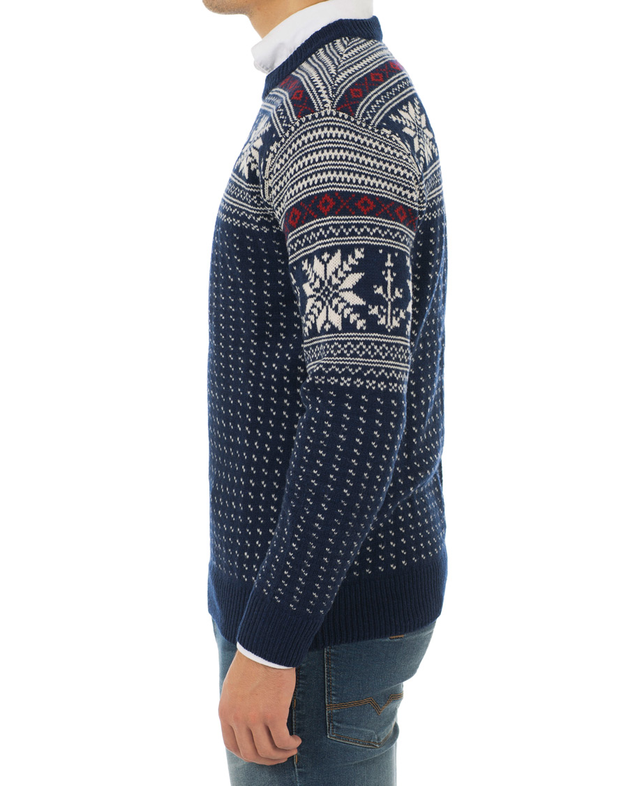 Homme | Pulls Et Tricots | GANT | Holiday FairIsle Crew Neck Evening Blue