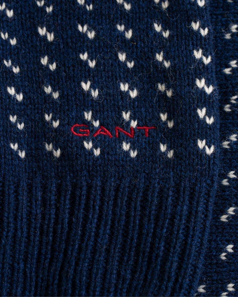Homme | Pulls Et Tricots | GANT | Holiday FairIsle Crew Neck Evening Blue