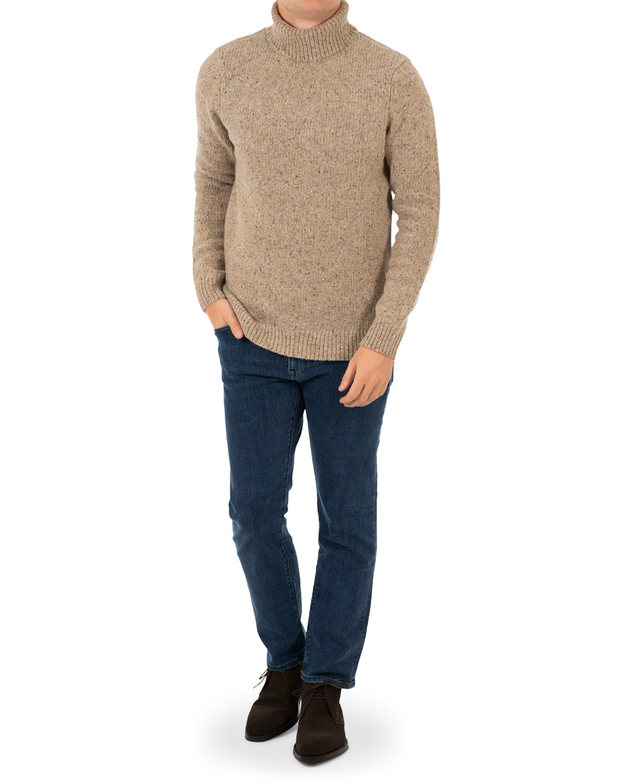 Homme | Pulls Et Tricots | Samsøe Samsøe | Samsøe & Samsøe Nino Wool/Silk Donegal Rollneck Timber Wolf Melange