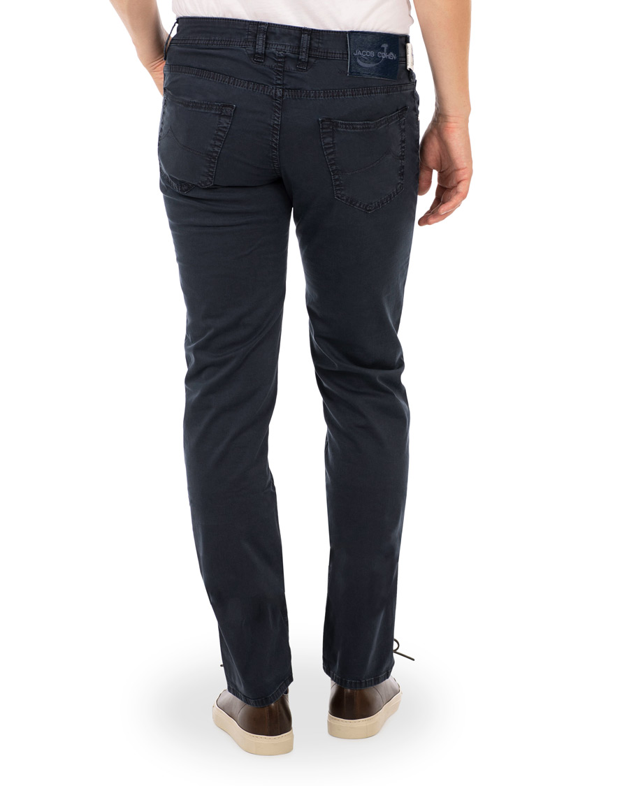 Homme | Pantalons | Jacob Cohën | 5-Pocket Gabardine Trousers Blue