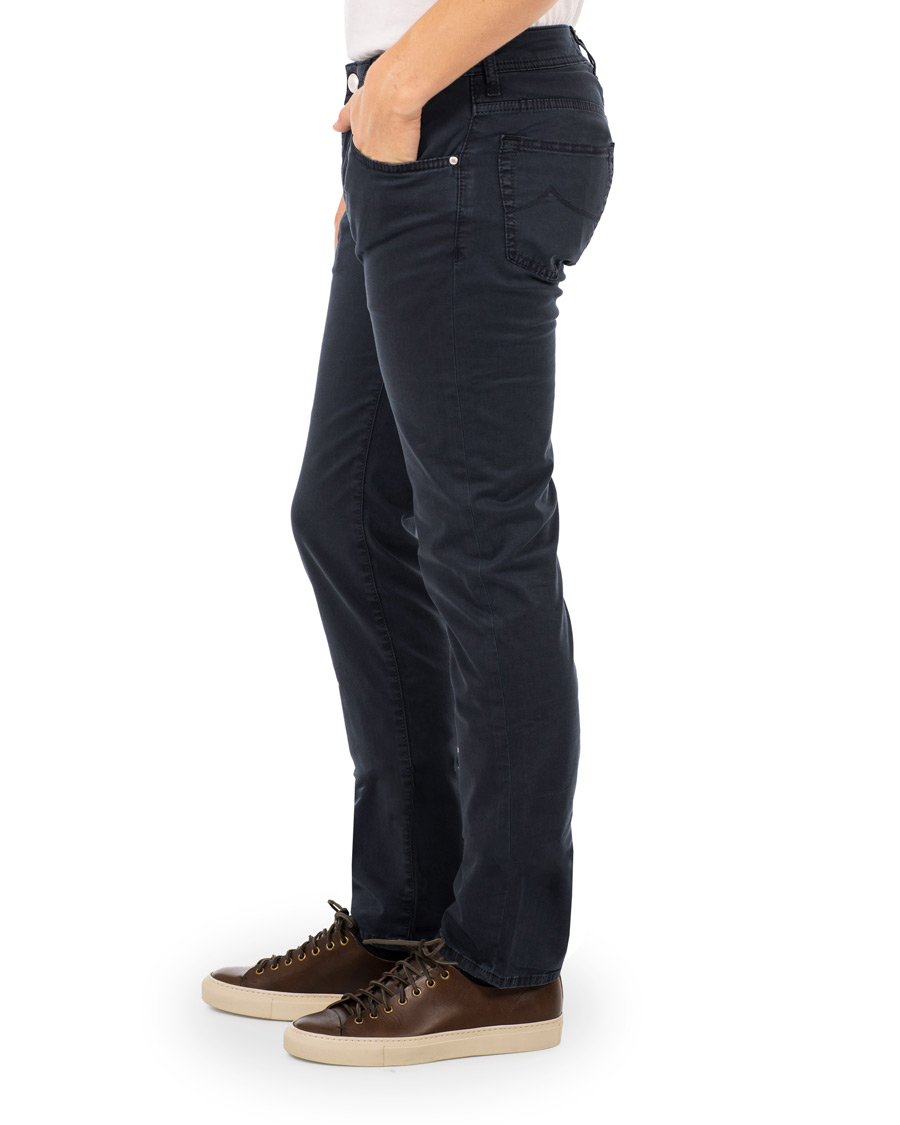 Homme | Pantalons | Jacob Cohën | 5-Pocket Gabardine Trousers Blue