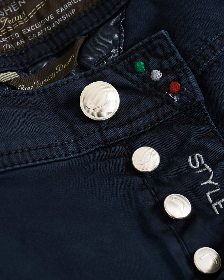 Homme | Pantalons | Jacob Cohën | 5-Pocket Gabardine Trousers Blue