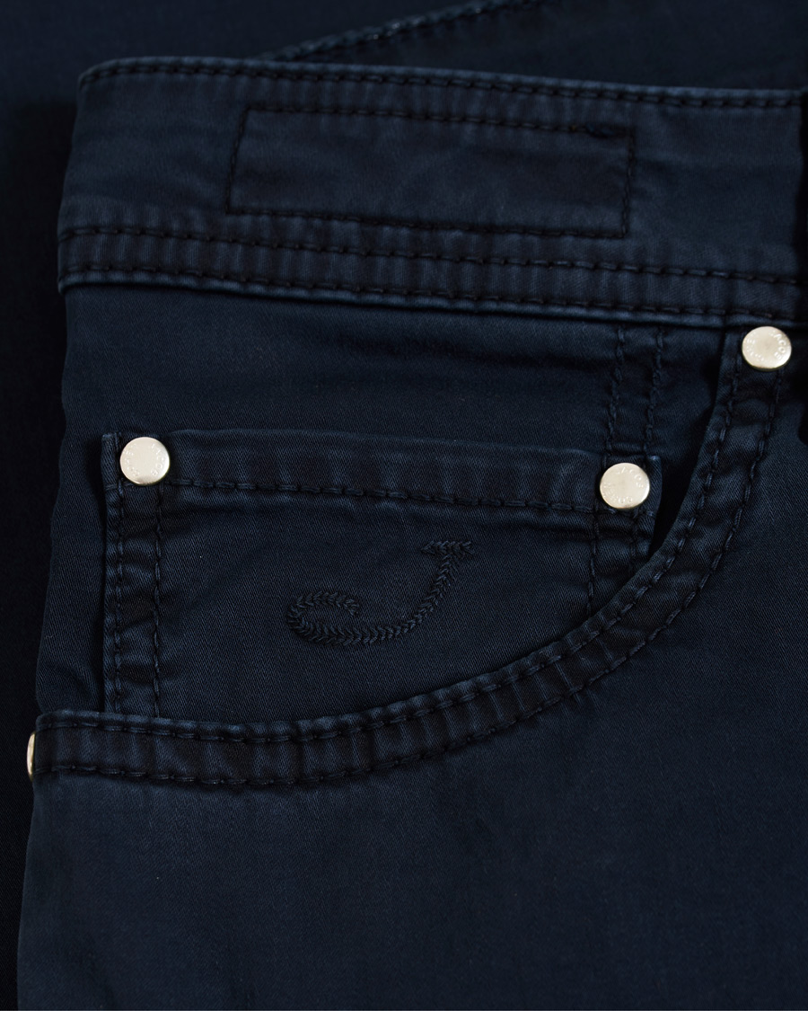 Homme | Pantalons | Jacob Cohën | 5-Pocket Gabardine Trousers Blue