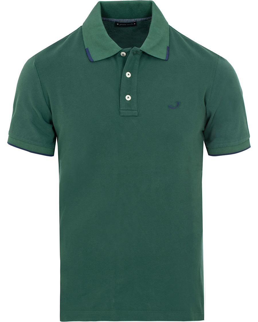 Homme | Polos | Jacob Cohën | Cotton Stretch Polo Green