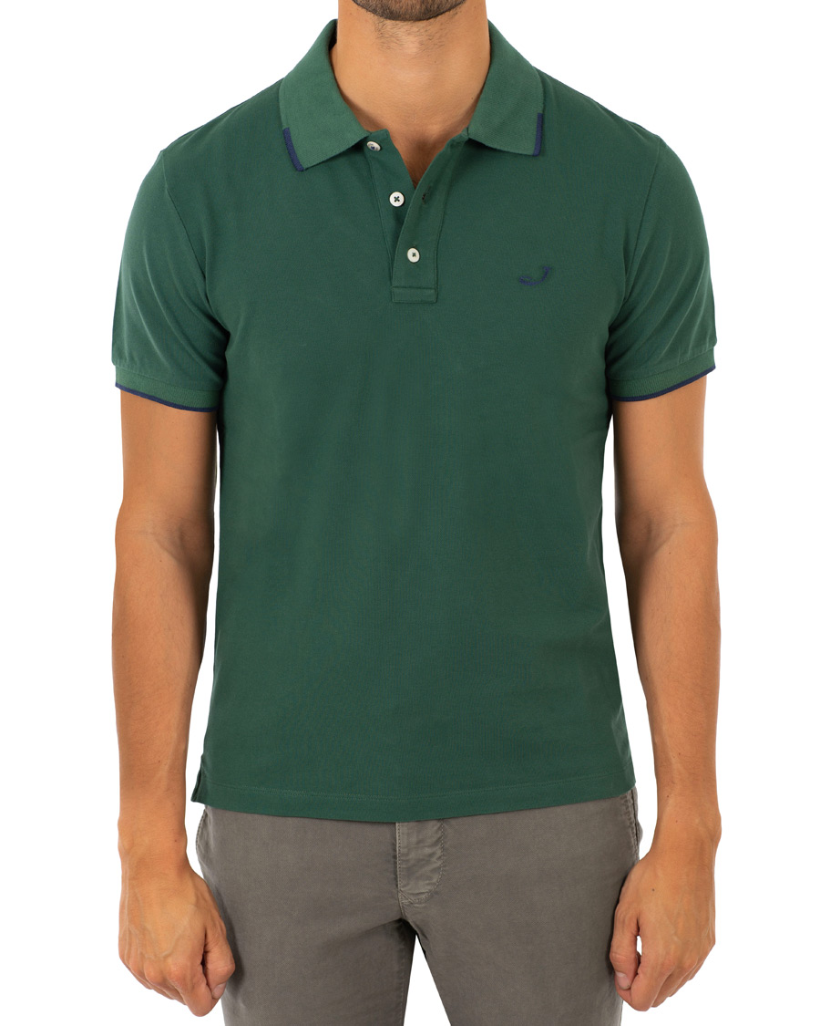 Homme | Polos | Jacob Cohën | Cotton Stretch Polo Green