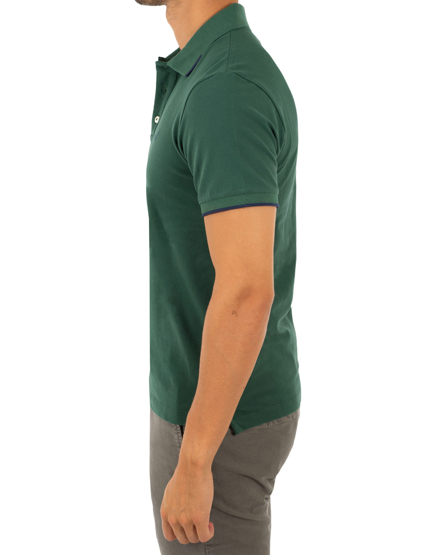 Homme | Polos | Jacob Cohën | Cotton Stretch Polo Green