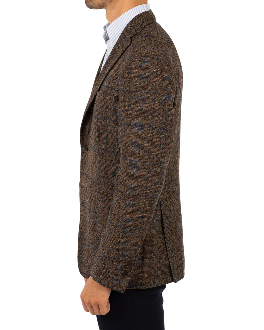 Homme | Blazers | Boglioli | K Jacket Wool Glencheck Blazer Brown