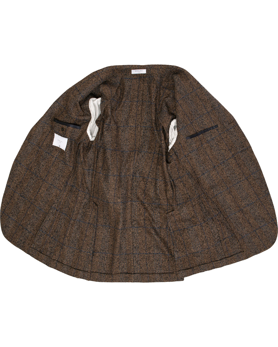 Homme | Blazers | Boglioli | K Jacket Wool Glencheck Blazer Brown