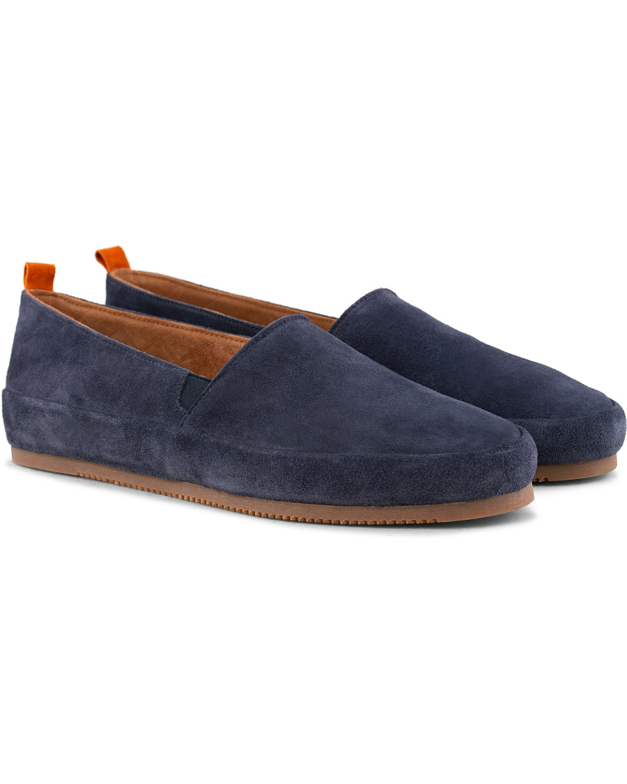 Homme | MULO Shearling Lined Slipper Navy Suede | MULO | Shearling Lined Slipper Navy Suede