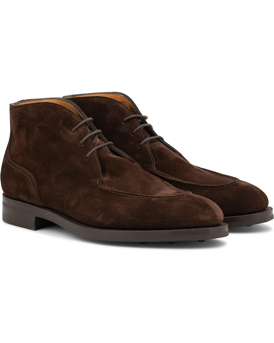 Heren | Edward Green Halifax Split Toe Dainite Boot Brown Suede | Edward Green | Halifax Split Toe Dainite Boot Brown Suede