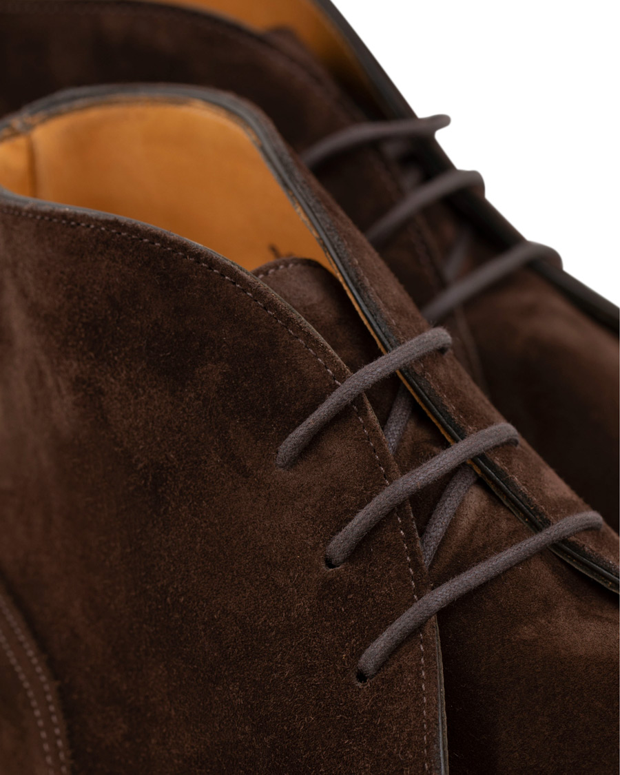 Heren | Edward Green Halifax Split Toe Dainite Boot Brown Suede | Edward Green | Halifax Split Toe Dainite Boot Brown Suede
