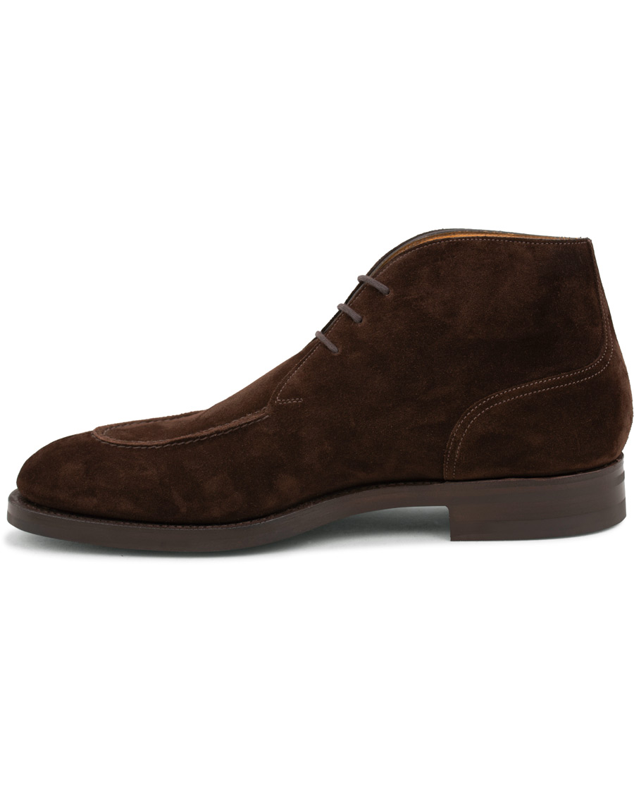 Heren | Edward Green Halifax Split Toe Dainite Boot Brown Suede | Edward Green | Halifax Split Toe Dainite Boot Brown Suede