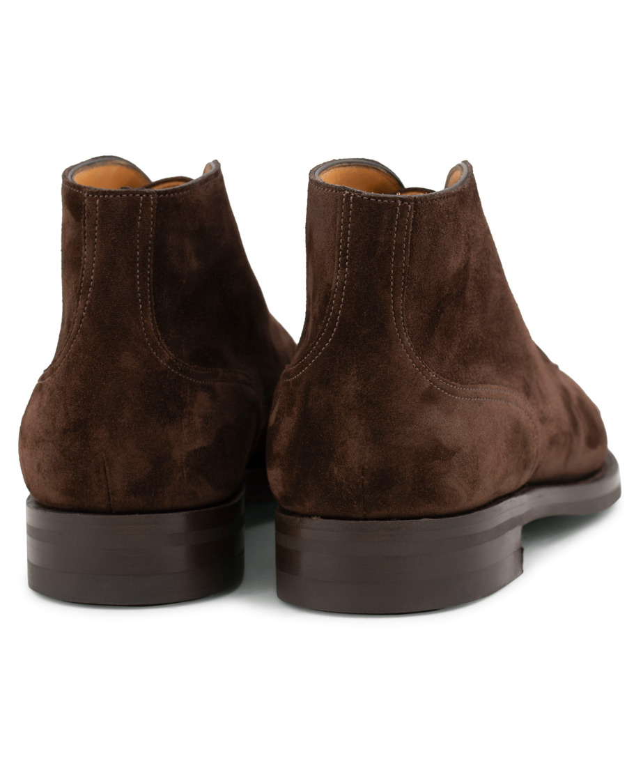 Heren | Edward Green Halifax Split Toe Dainite Boot Brown Suede | Edward Green | Halifax Split Toe Dainite Boot Brown Suede