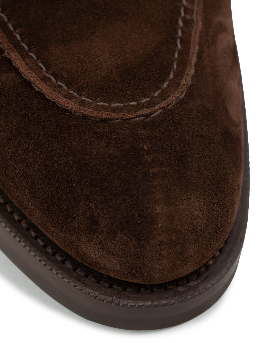Heren | Edward Green Halifax Split Toe Dainite Boot Brown Suede | Edward Green | Halifax Split Toe Dainite Boot Brown Suede
