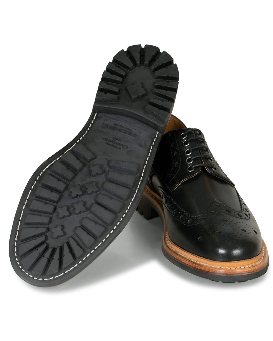 Heren | Grenson Archie Commando Derby Brogue Black Calf | Grenson | Archie Commando Derby Brogue Black Calf