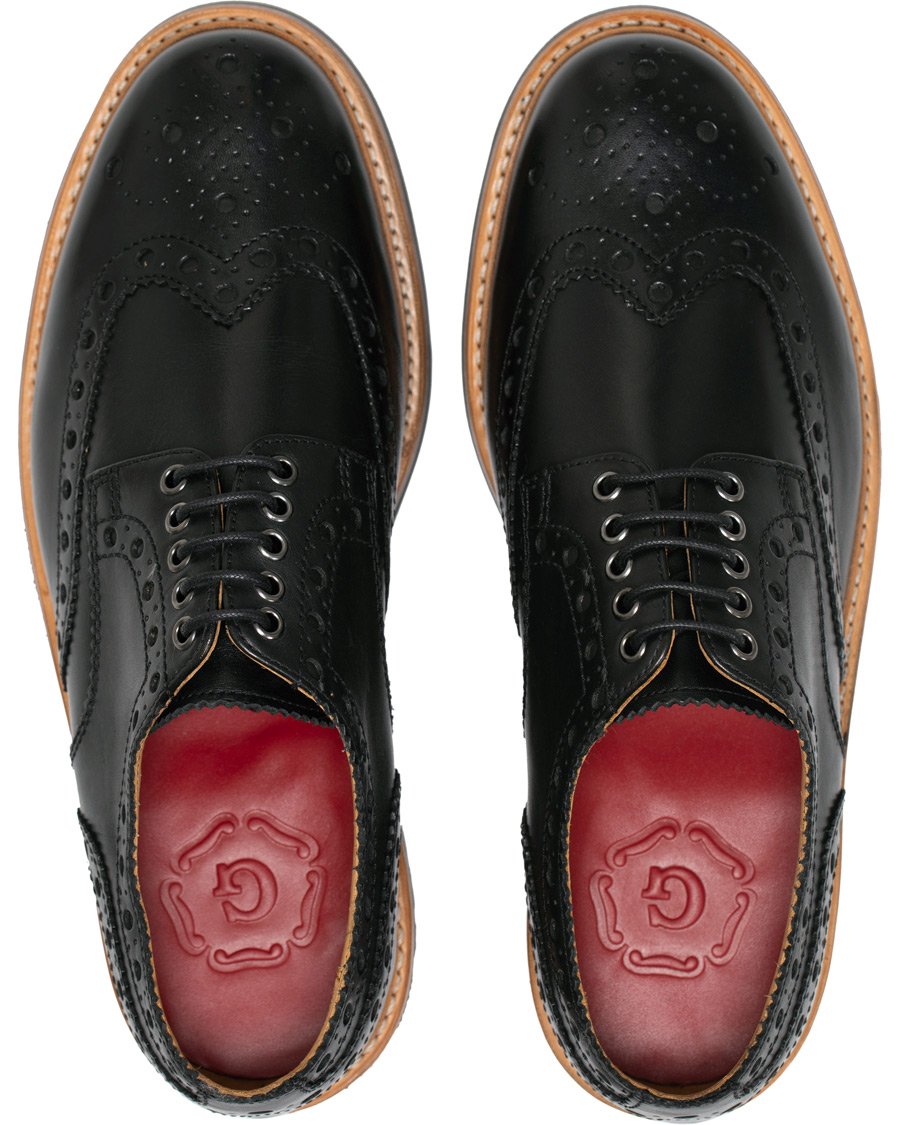 Heren | Grenson Archie Commando Derby Brogue Black Calf | Grenson | Archie Commando Derby Brogue Black Calf