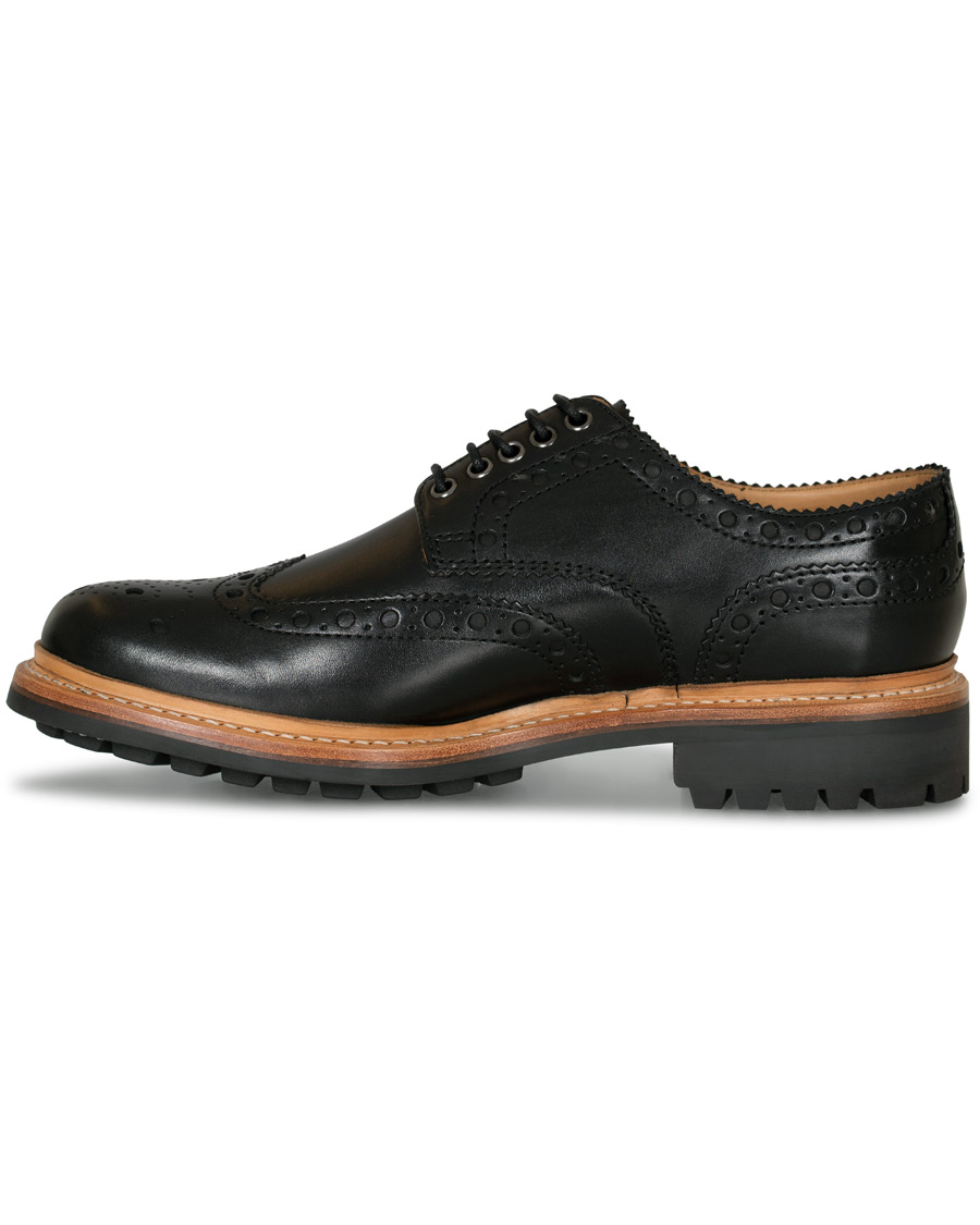 Heren | Grenson Archie Commando Derby Brogue Black Calf | Grenson | Archie Commando Derby Brogue Black Calf