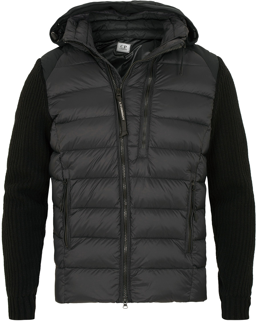 Heren | Jassen | C.P. Company | Knitted Hybrid Jacket Black
