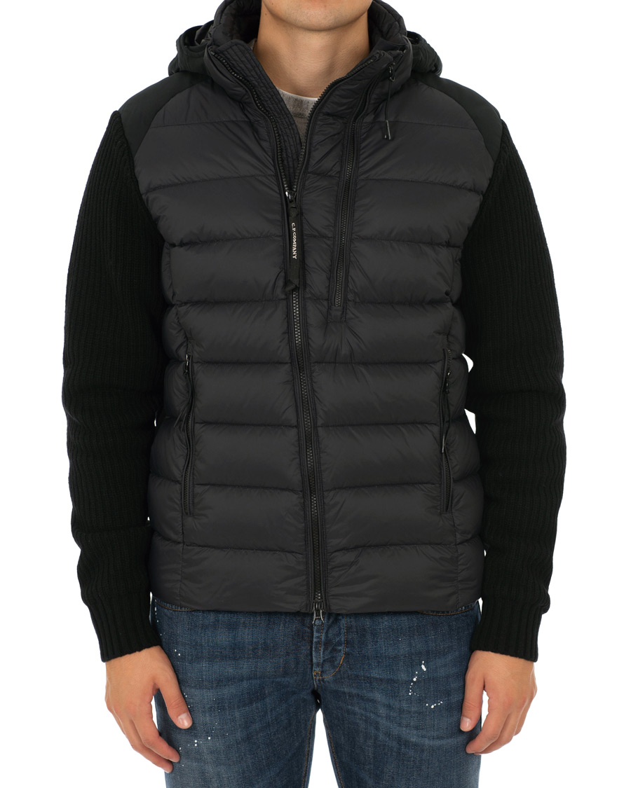 Heren | Jassen | C.P. Company | Knitted Hybrid Jacket Black