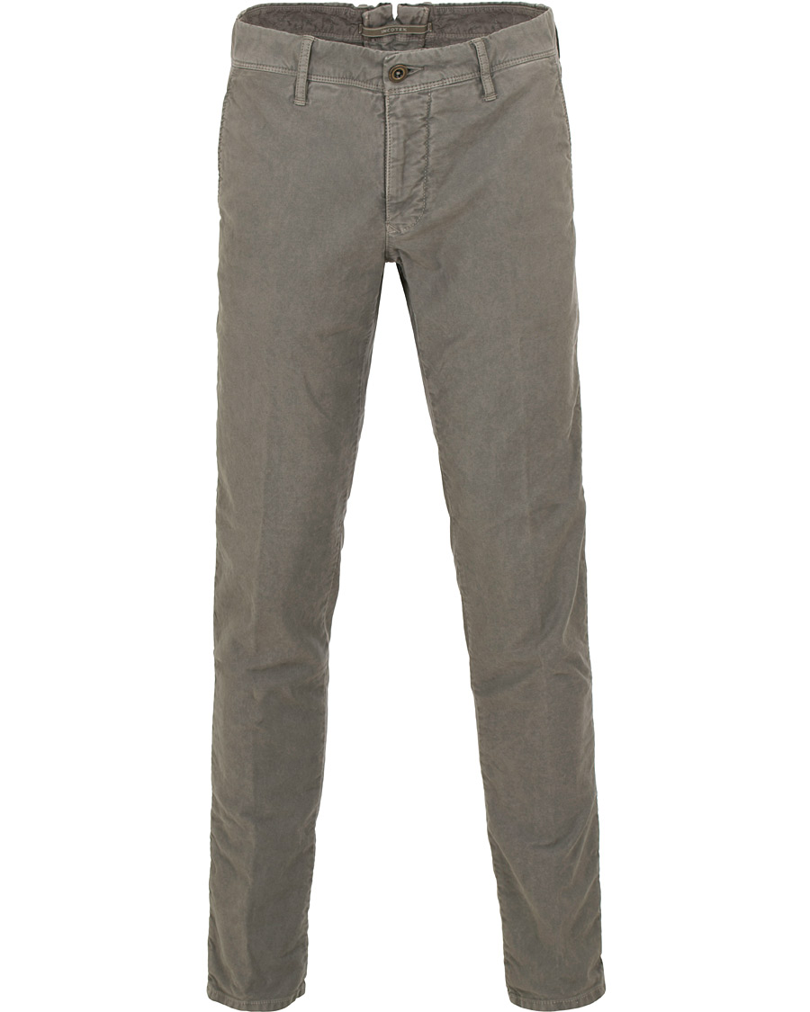 Heren | Broeken | Incotex | Slim Fit Garment Dyed Washed Slacks Grey