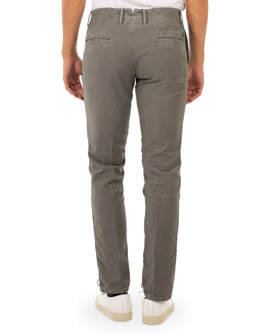 Heren | Broeken | Incotex | Slim Fit Garment Dyed Washed Slacks Grey