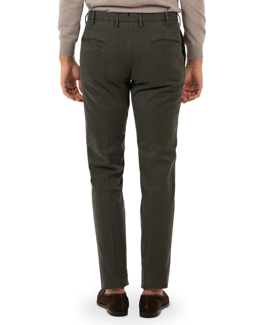 Homme | Pantalons | Incotex | Slim Fit Comfort Chino Forest Green
