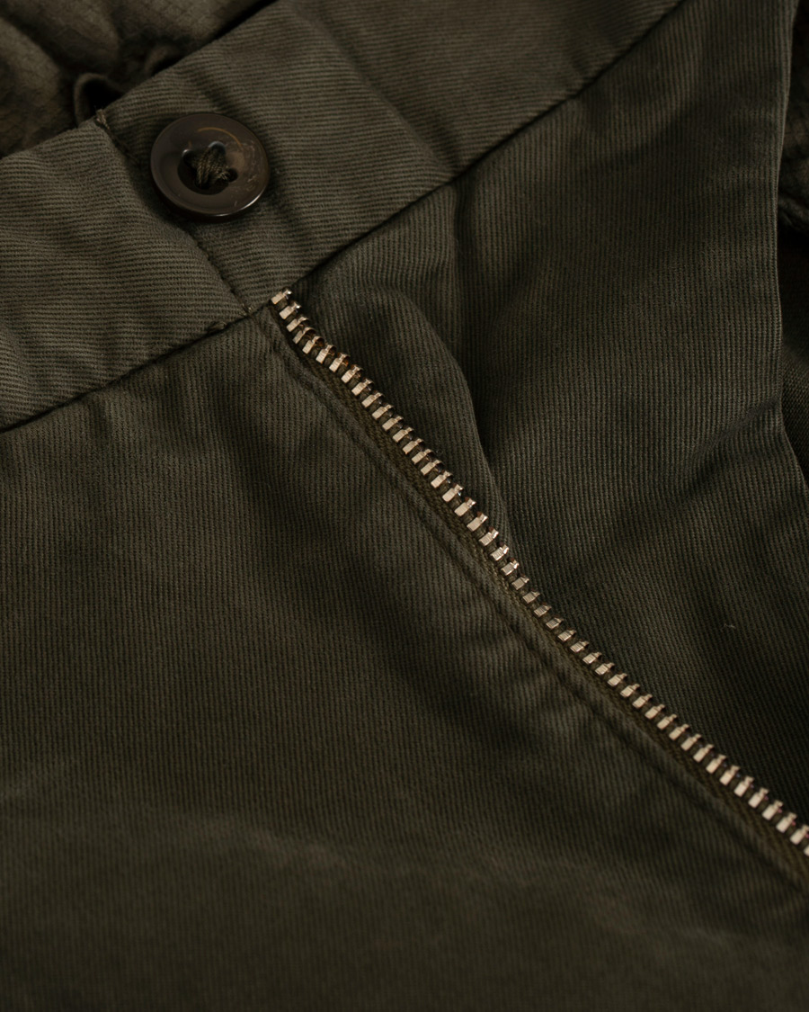 Homme | Pantalons | Incotex | Slim Fit Comfort Chino Forest Green