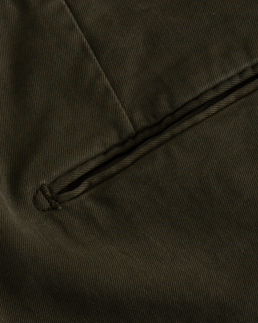 Homme | Pantalons | Incotex | Slim Fit Comfort Chino Forest Green