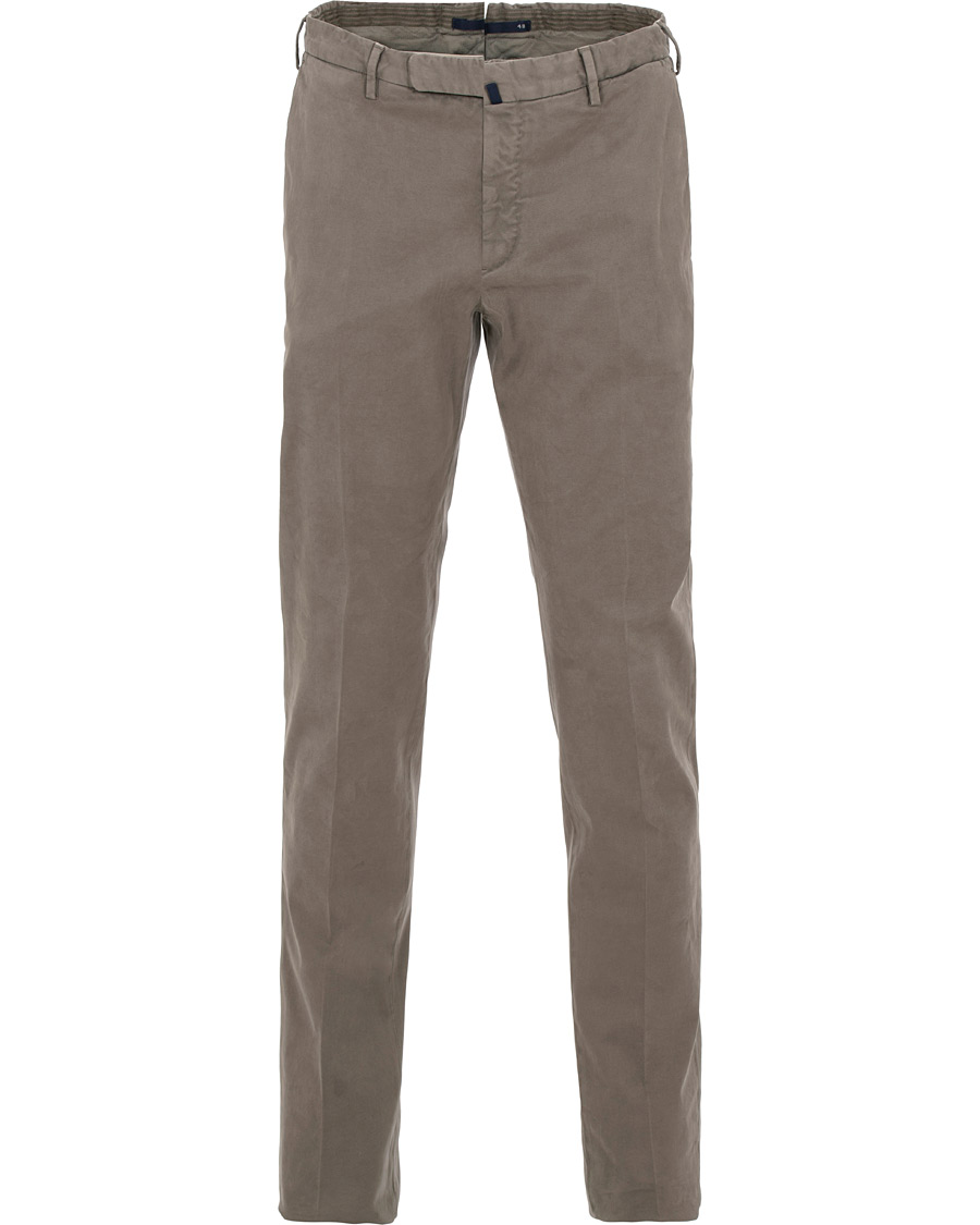 Heren | Broeken | Incotex | Slim Fit Comfort Chino Medium Grey
