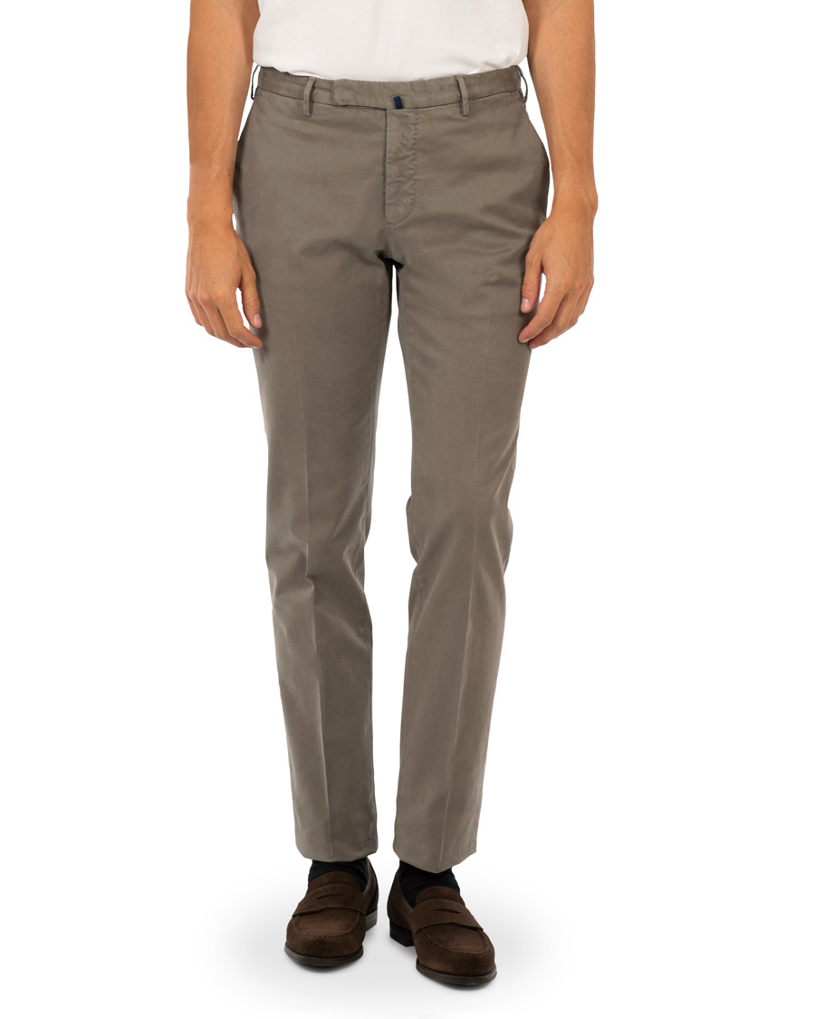 Heren | Broeken | Incotex | Slim Fit Comfort Chino Medium Grey