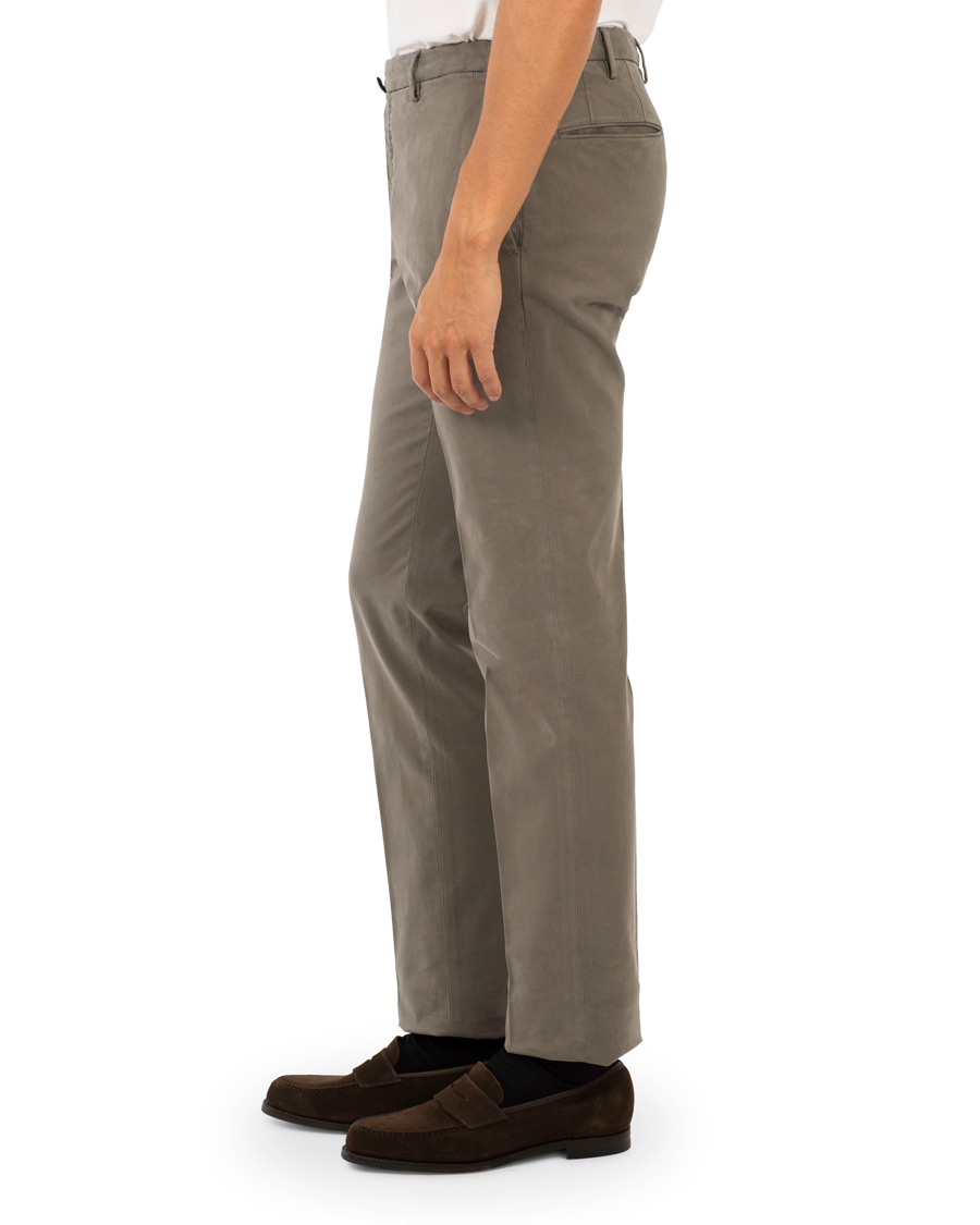 Heren | Broeken | Incotex | Slim Fit Comfort Chino Medium Grey