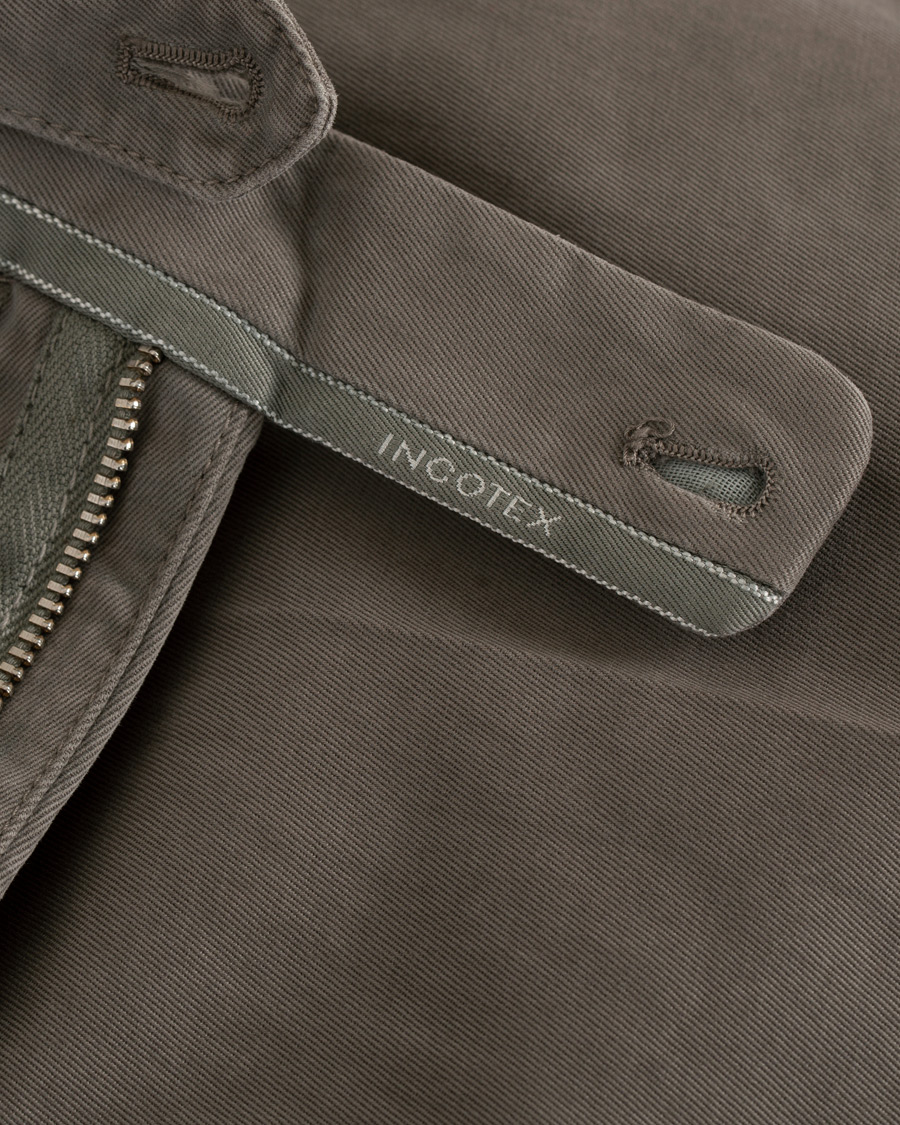 Heren | Broeken | Incotex | Slim Fit Comfort Chino Medium Grey