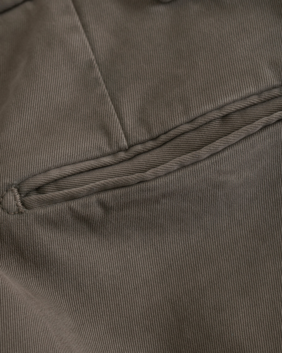 Heren | Broeken | Incotex | Slim Fit Comfort Chino Medium Grey