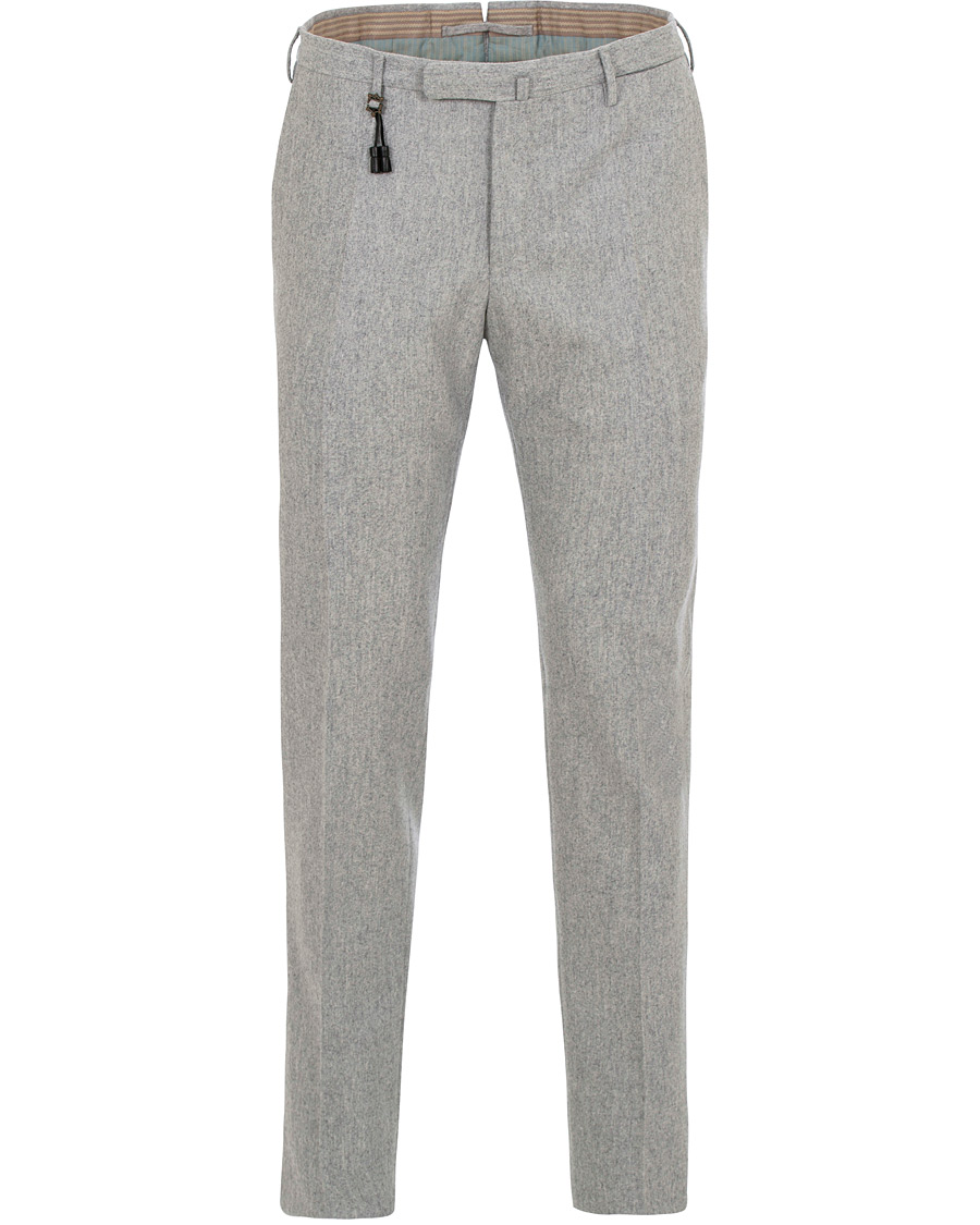 Homme | Pantalons | Incotex | Super 100's Flannel Trousers Light Grey