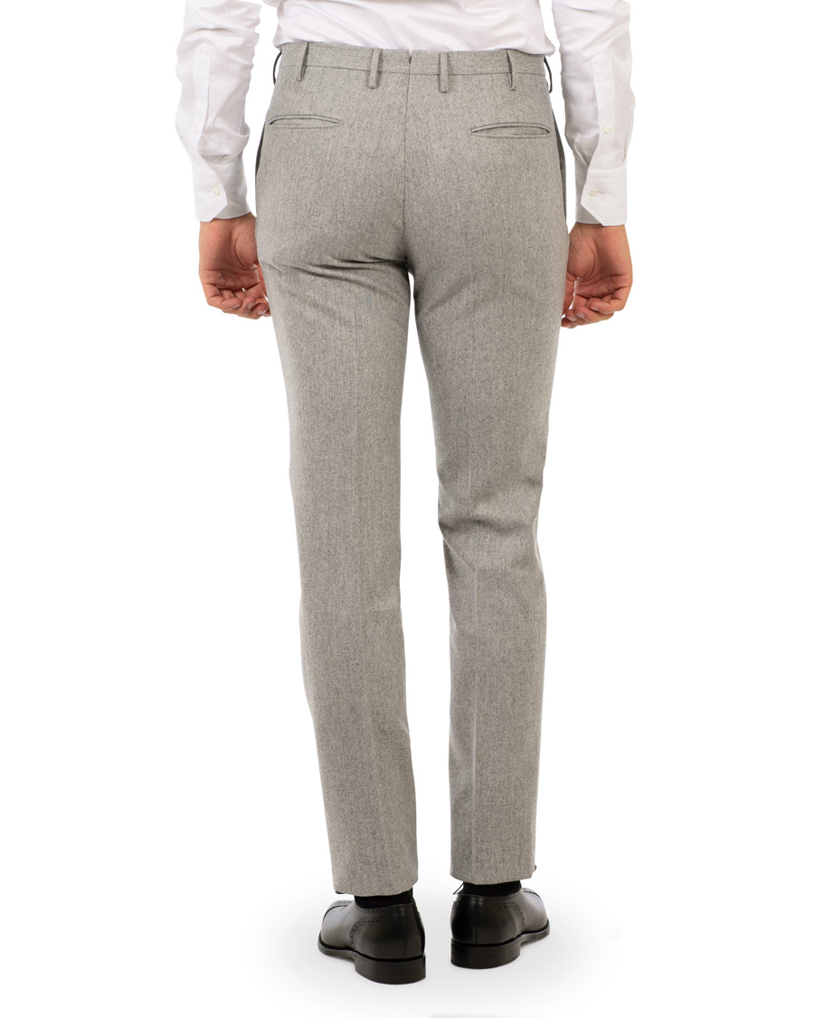 Homme | Pantalons | Incotex | Super 100's Flannel Trousers Light Grey