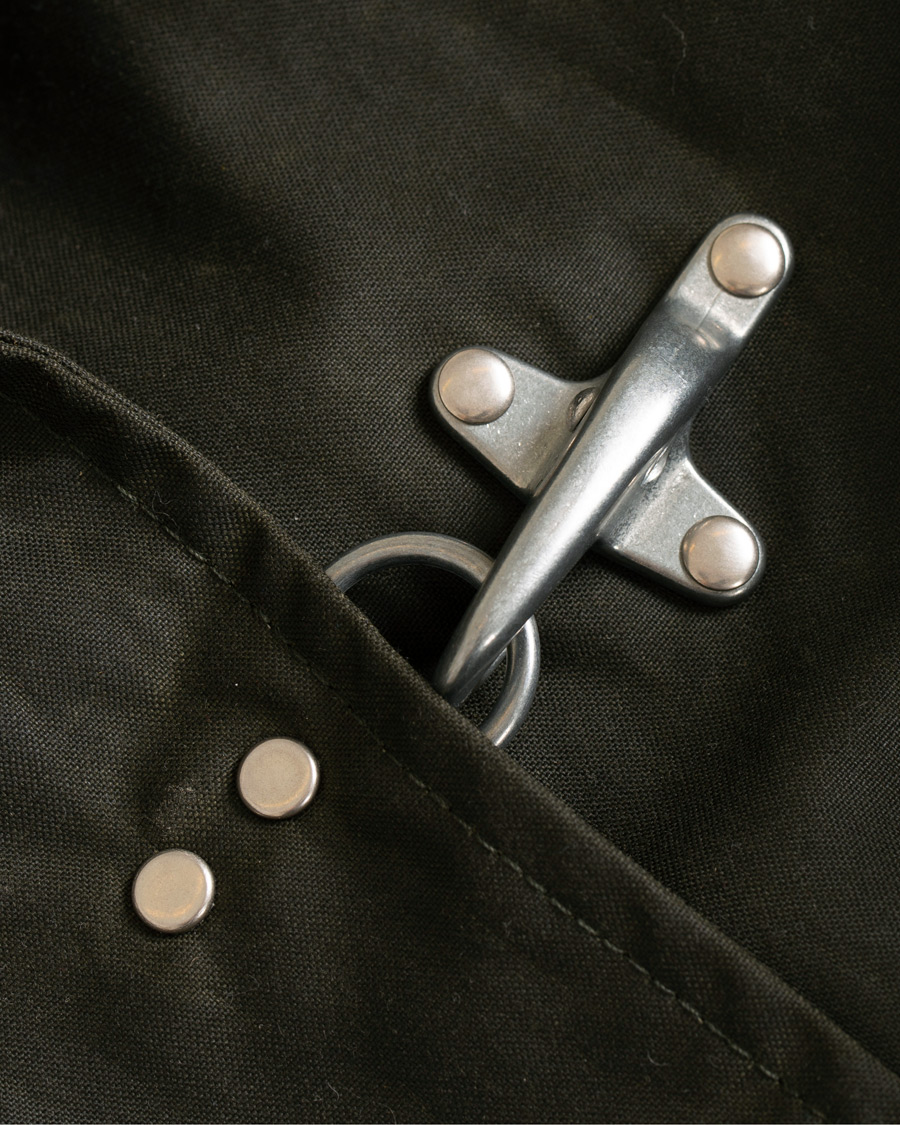 Homme | Manteaux Et Vestes | Fay | Four Hook Luxury Oilskin Jacket Dark Green