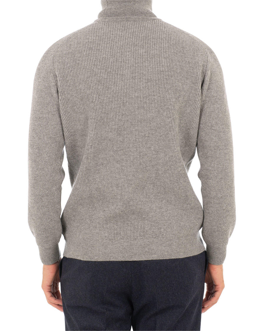 Homme | Pulls Et Tricots | Johnstons of Elgin | Wool/Cashmere Ribbed Rollneck Light Grey