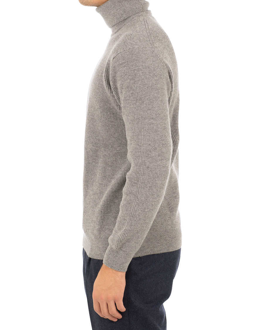 Homme | Pulls Et Tricots | Johnstons of Elgin | Wool/Cashmere Ribbed Rollneck Light Grey