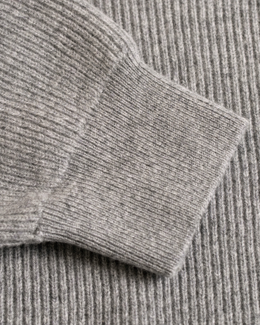 Homme | Pulls Et Tricots | Johnstons of Elgin | Wool/Cashmere Ribbed Rollneck Light Grey
