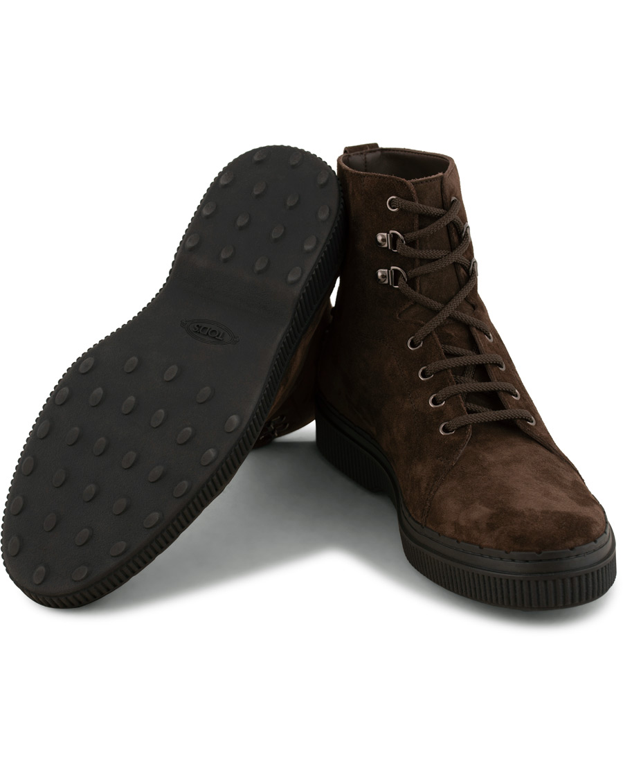 Homme | Tod's Winter Gommino Field Boot Marrone Suede | Tod's | Winter Gommino Field Boot Marrone Suede