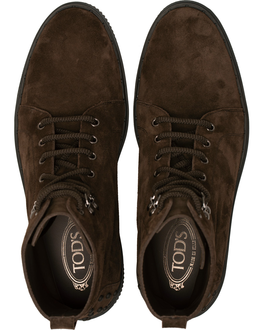 Homme | Tod's Winter Gommino Field Boot Marrone Suede | Tod's | Winter Gommino Field Boot Marrone Suede