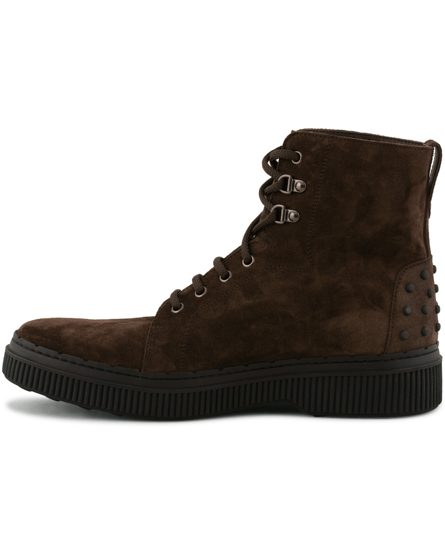 Homme | Tod's Winter Gommino Field Boot Marrone Suede | Tod's | Winter Gommino Field Boot Marrone Suede