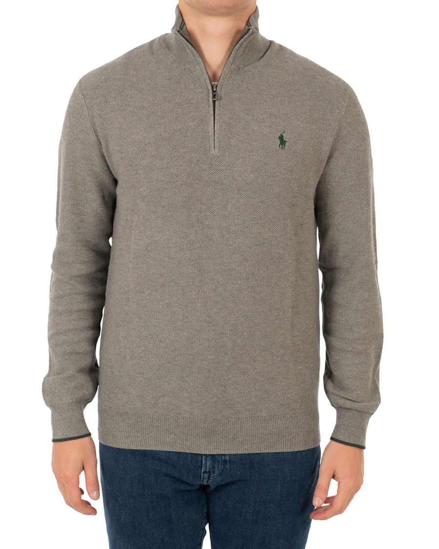 Heren | Truien | Polo Ralph Lauren | Texture Half Zip Fawn Grey Heather