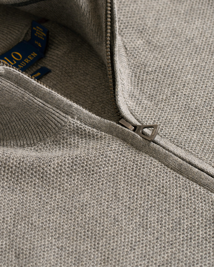 Heren | Truien | Polo Ralph Lauren | Texture Half Zip Fawn Grey Heather